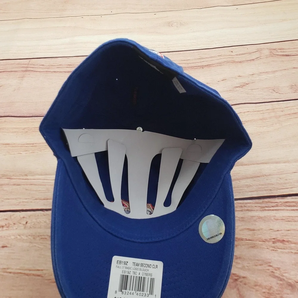 Philadelphia 76ers Hat Cap Strap Back One Size Blue‎ NBA Basketball Adidas Mens